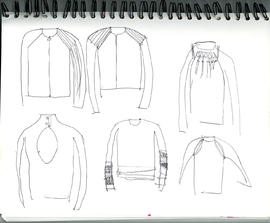 Sketchbook of designs and human studies (page 52)