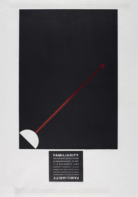 Poster for MA Design degree show exhibition entitled 'Familiarity And Contempt'