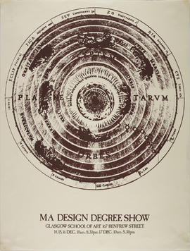 Poster for the MA Design degree show
