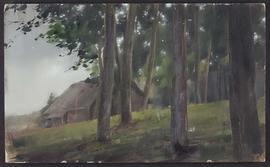 Oil painting of Lithuanian landscape