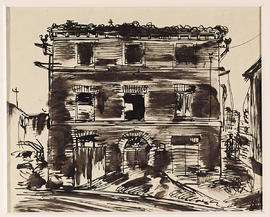 Bomb damaged building, Ancona, Italy