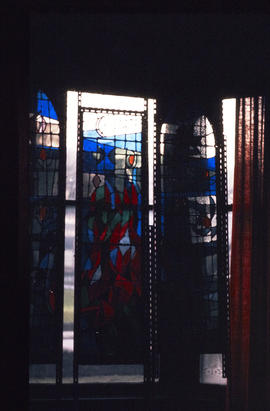 Slide of windows with red flames