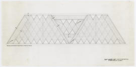 (282) Classroom block/ layout of roof boarding: 1/4"-1'0"