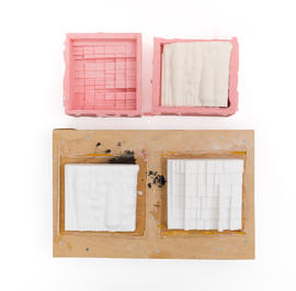 Digital Design Craft Fabrication: 3D Prints on plywood, pine and cement base made during prototyp...