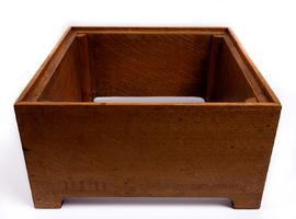 Wooden stool with embroidered top (Version 3)