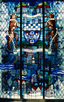 Slide of Scottish Police Federation heraldic window