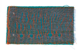 Weaving sample on card (Version 1)