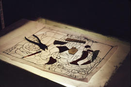Slide of glass and tools