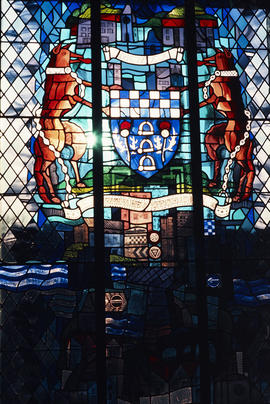 Slide of Scottish Police Federation heraldic window