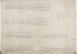 (123) sections through infant & junior wings: 1/8"=1'0"
