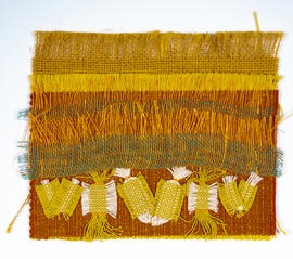 Weaving sample on card (Version 1)