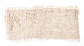 Weaving sample on card (Version 1)