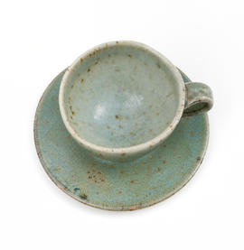 Green ceramic saucer (Version 2)