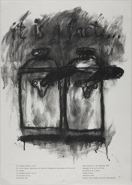 Poster for an exhibition of work by fine art students at The Glasgow School Of Art