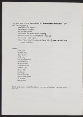 Fashion show programme 1980 (Version 6)