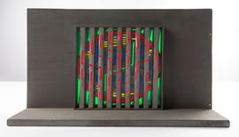 Maquette of mural with square columns (Version 1)
