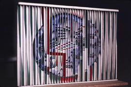 Slide of maquette of mural in workers' entrance of Jack's, East Kilbride