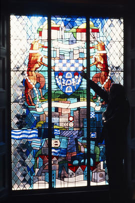 Slide of Scottish Police Federation heraldic window