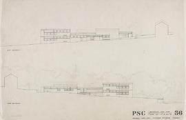 (36) east and west elevations: 1/16"