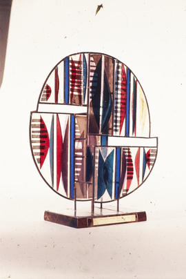 Slide of geometric sculpture