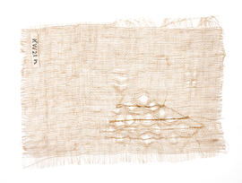 Weaving sample on card (Version 2)