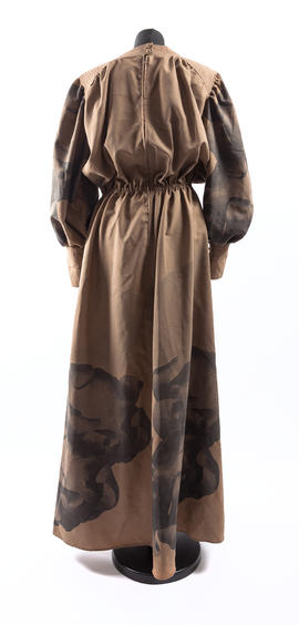 Brown dress with black floral print (Version 3)