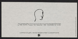 Compass Gallery invitation 1985 (Version 1)