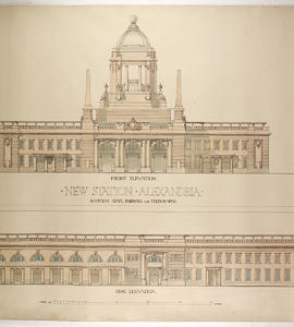 New Station - Alexandria - No.4. Front elevation (Version 3)
