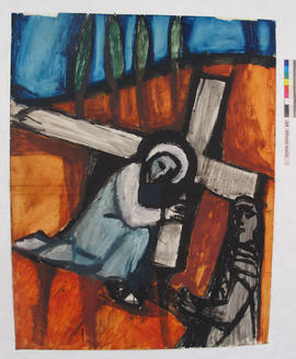 Stations of the Cross painting (potentially IV or VI)