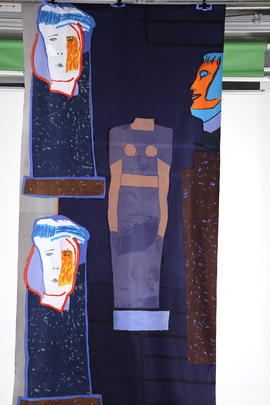 Two heads and abstract figure (Version 2)