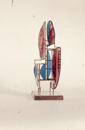 Slide of geometric sculpture